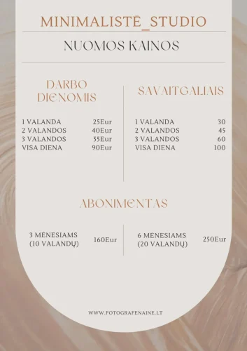 Minimaliste-studio-kaune-kainos